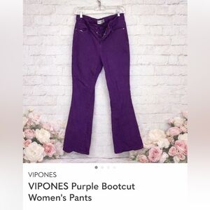 VIPONES Purple Bootcut Women's Pants